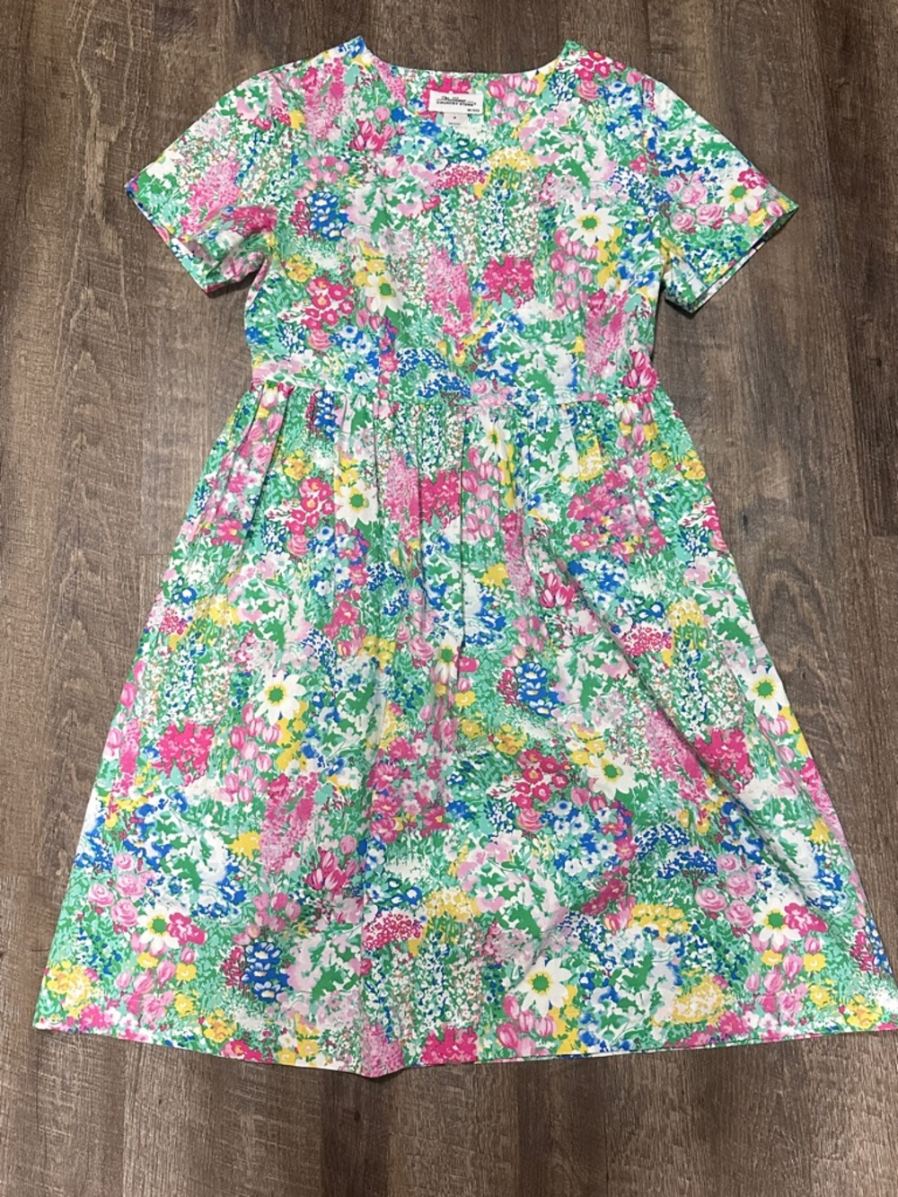 Vintage The Vermont Country Store Floral 100% Cotton Cottagecore Dress Medium